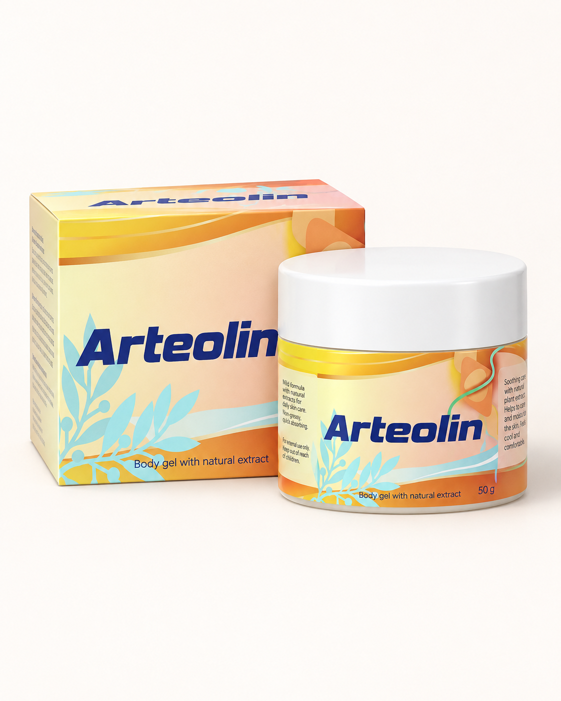 Cutia Arteolin deschisă cu plicuri monodoză de gel de 5 ml